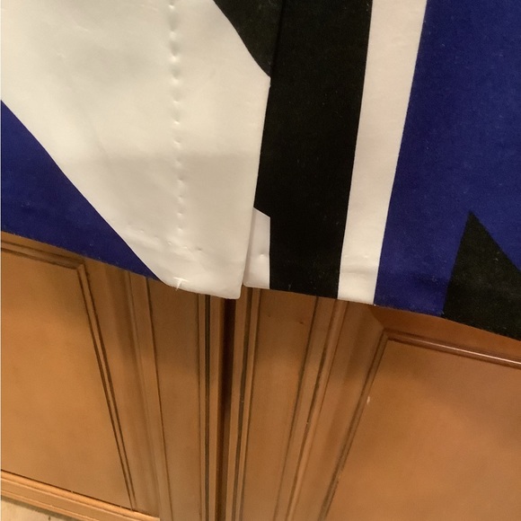 BLUE/BLACK/WHITE COLOR BLOCK PENCIL SKIRT - Picture 4 of 4